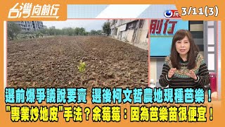 2024.03.11【台灣向前行 Part3】選前爆爭議說要賣 選後柯文哲農地現種芭樂！"專業炒地皮"手法？余莓莓：因為芭樂苗很便宜！