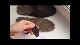 Как связать простые домашние тапочки крючком