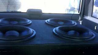 BEAST MODE-My Teammate Jose's Jeep!4 SA-12's on a Opti6000D @ .5ohm