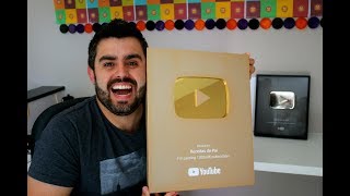 NOVA PLACA DO YOUTUBE 1 MILHÃO DE INSCRITOS