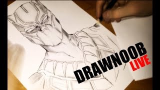 How to Draw [Black Panther] / Как нарисовать Черную Пантеру