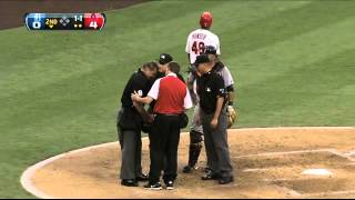 2012/09/08 Umpire forced to leave game
