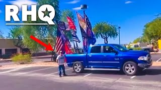 MAGA Moron LOSES IT On Woman After Simple Photograph
