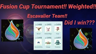 Fusion Cup Weighted Tournament!! With an Escavalier Team!!!