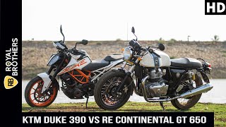 KTM Duke 390 vs Royal Enfield Continental GT 650 - Comparo