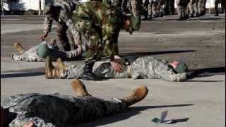Tajik Soldiers demonstrate search techniques
