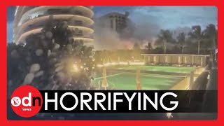HORRIFYING Moment Miami Tower Block Starts to Tumble Caught on Camera