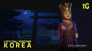 Civilization 6 - Korea & Chill - Narrative, Huge Fractal Map, Explore Rise & Fall #2