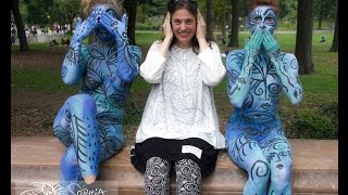 New York City Body Painting Day (Full Nude Body Painting, Columbus Circle to Time Square)