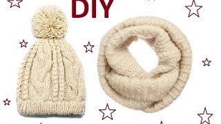 DIY:ШЬЕМ ШАПКУ и ШАРФ из СТАРОГО СВИТЕРА\HOW TO SCARF, HAT FROM SWEATER