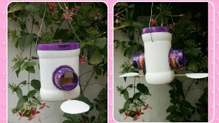 Best out of waste/ reuse of plastic containers/ bird feeder