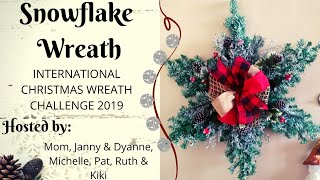 SNOWFLAKE WREATH | INTERNATIONAL CHRISTMAS WREATH CHALLENGE 2019