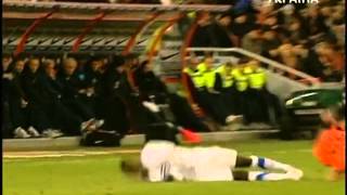 Samuel Inkoom injury against Shakhtar Donetsk