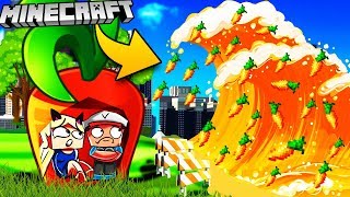 BAZA VS TSUNAMI MARCHEWEK - MINECRAFT TSUNAMI CHALLENGE | Vito VS Bella