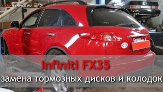 Infiniti fx35 замена тормозных дисков и колодок