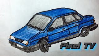Автомобиль Лада ВАЗ-21099?Как Нарисовать Машину Лада