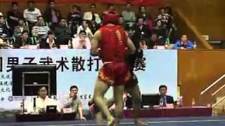 ChCHN11v   finale sanda 60KG Li Xin Jie Henan VS Wu Qiang Shanghai