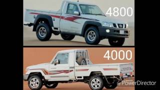 مقارنة بين شاص نيسان VS شاص تويوتا في نفس المكان مقاوم+طعوس+تحدي السحب+خط وغيرها