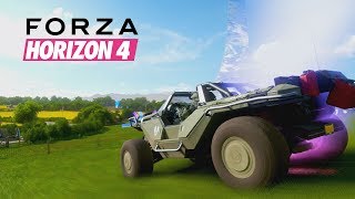 Forza Horizon 4 | HALO Showcase Event (Driving the Warthog with Cortana / Easter Egg)