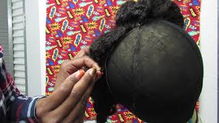 How to Secure Lace Frontal to Cap #lacefrontal #hair #wigs #beautebundlez #howtomakeawig