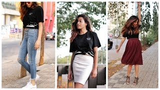 3 WAYS TO STYLE OVERSIZED T-SHIRTS | LOOKBOOK