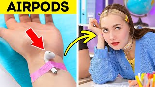 How to Survive School! School Hacks and Cheats. Ways to SNEAK food into class. PRANKS and SPY tips.