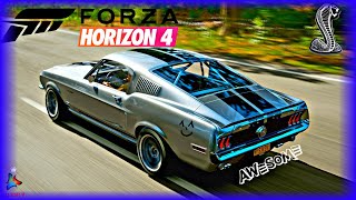Forza Horizon 4 Ford Mustang GT Fastback Eleanor Designe. Realistic Driving and Drift Customization