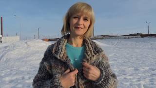 Кардиган из толстой пряжи. Готовая работа. Схема.