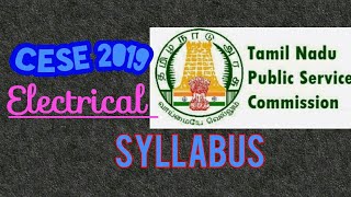 TNPSC CESE 2019 Electrical syllabus