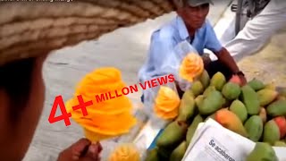 Beautiful Skill of Slicing Mango