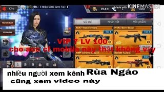 Cho acc cf mobile lv 100 vip 7 bằng ZING ID