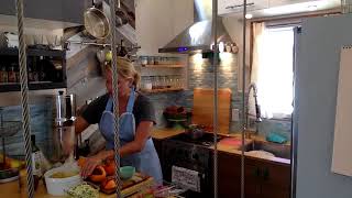 Live cooking show from a tiny house