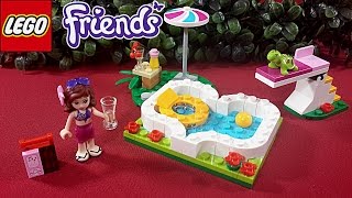 Lego Friends 41090 Маленький бассейн Оливии. Olivia's Garden Pool обзор на русском