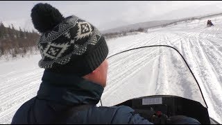 Прогулка на снегоходах. Красота!