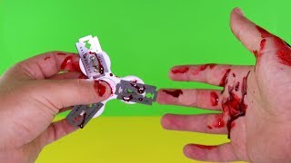 DiY Rasierklingen Fidget Spinner - ging schief!