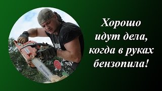 Хорошо идут дела, когда в руках бензопила Husqvarna! Художественная резьба.