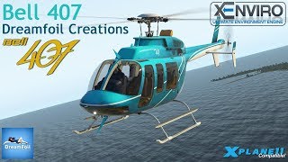 Dreamfoil Creations Bell 407 X-Plane 11 How NOT to land on an Oil Rig - Beginner Pilot in action xD