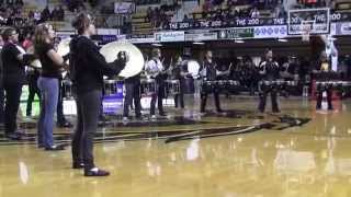 Western Michigan University Bronco Drumline @ Halftime of WMU Bronco Basketball v Akron 02-12-14