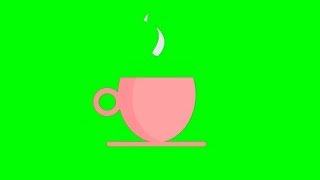 Cup, чашка с напитком: футаж на хромаке