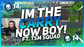 TSM Hamlinz - CARRYING THE TSM PRO TEAM! 14 KILL SQUADS (Fortnite BR Full Game)