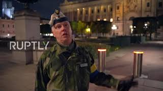 Sweden: Military performs drills in central Stockholm