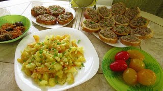 А на обед вкусная картошка!Жареная картошка с румяной поджаркой.