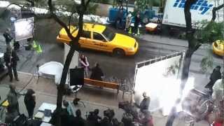 Alyssa Milano on the set of her movie - Sundays at Tiffany's