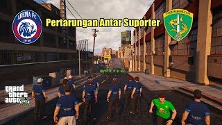BONEK VS AREMANIA Tawuran di Stadion - GTA V MODS Indonesia