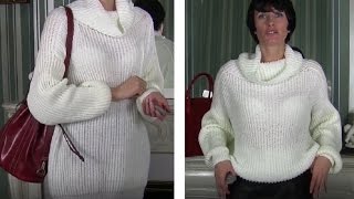 Вязаный свитер-оверсайз по модели H&M: 2 видео. Как связать свитер спицами. Вязаные свитера спицами