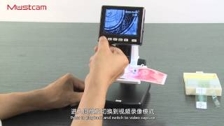Mustcam 1200x 5M Desktop LCD Digital Microscope UM038