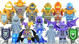 LEGO Nexo Knights Stone Monsters Accessory Set plus Unofficial Minifigures Axl Clay Aaron Lance Macy