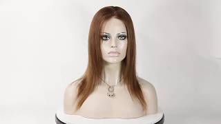 Trendy Wig Auburn Human Hair Wig(TS-06357-1)