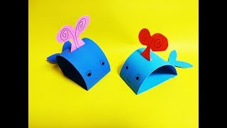 쉬운 3D 고래 물고기 종이접기 Easy origami Whale - 3D Paper Fish -DIY