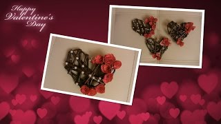 Сердце из газетных трубочек!Сердце подвеска!своими руками!